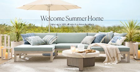 Up to 50% Off Select Outdoor Furniture from Pottery Barn