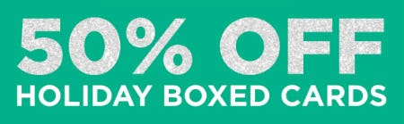 50% Off Holiday Boxed Cards from Books-A-Million