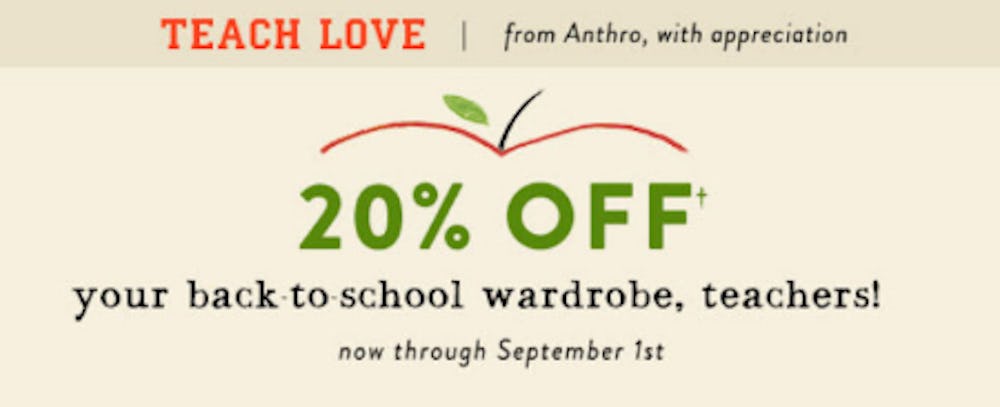 Teachers 20% Off