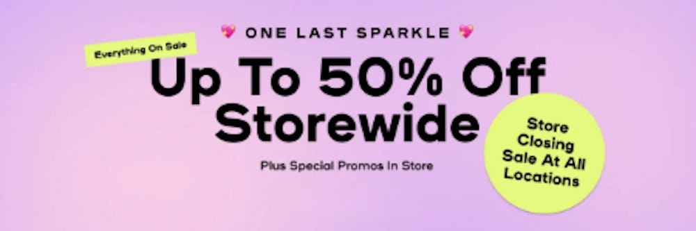 Up to 50% Off Storewide