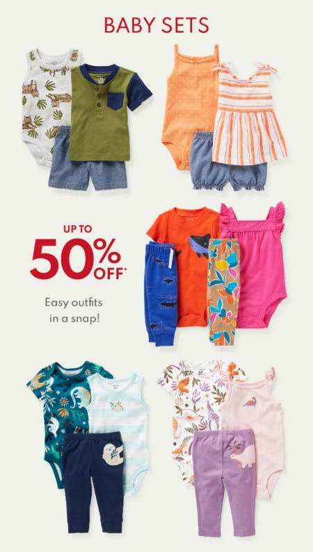 Baby Sets Up to 50% Off from Carter's Oshkosh