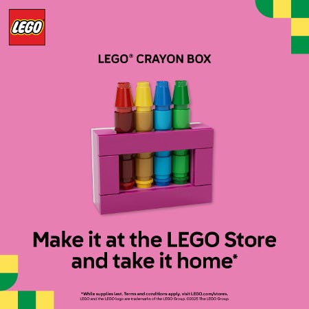 Build a LEGO® Crayons at The LEGO Store and take it home with you!