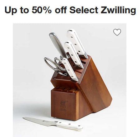 Up to 50% off Select Zwilling from Crate & Barrel