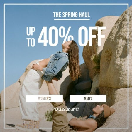 The Spring Haul Up to 40% Off