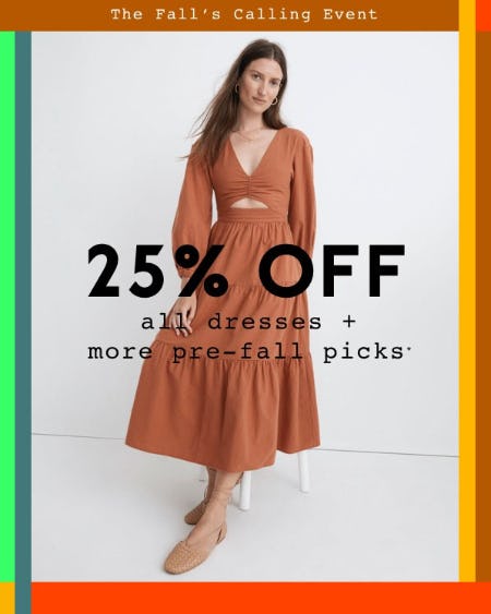 25% Off All Dresses + More Pre-Fall Picks from Madewell