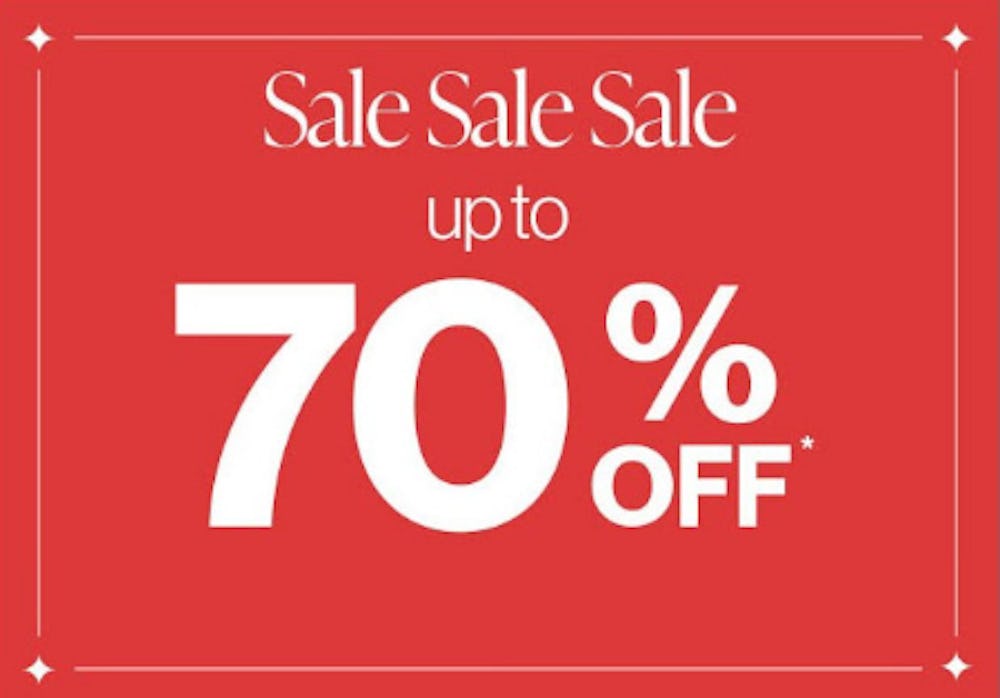 Sale Up to 70% Off