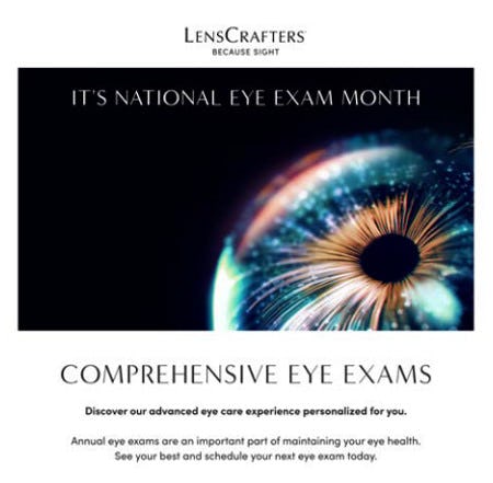 National Eye Exam from LensCrafters