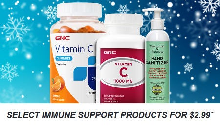 Select Immune Support Products for $2.99 from GNC