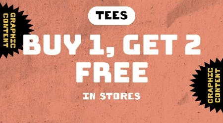 Tees Buy 1, Get 2 Free from Aéropostale