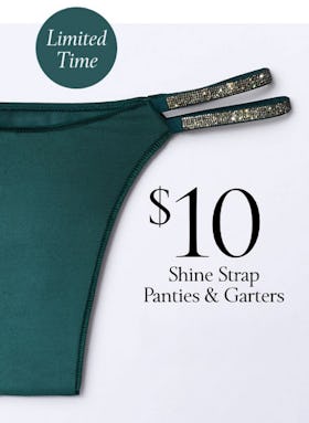 $10 Shine Strap Panties and Garters