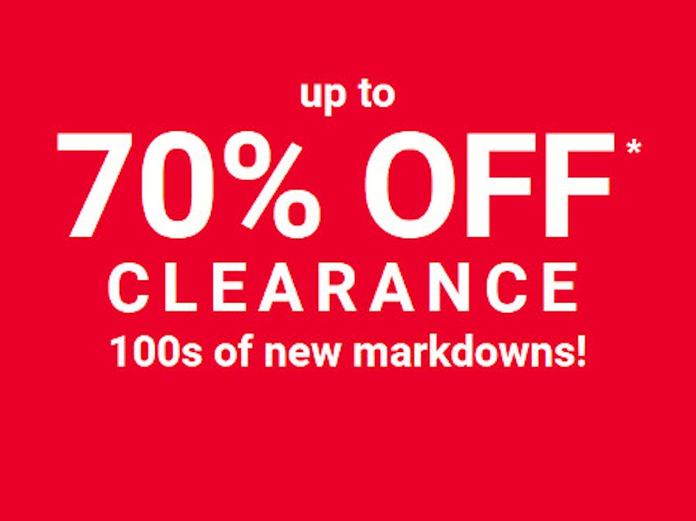 Up to 70% off Clearance