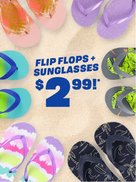 Flip Flops + Sunglasses $2.99