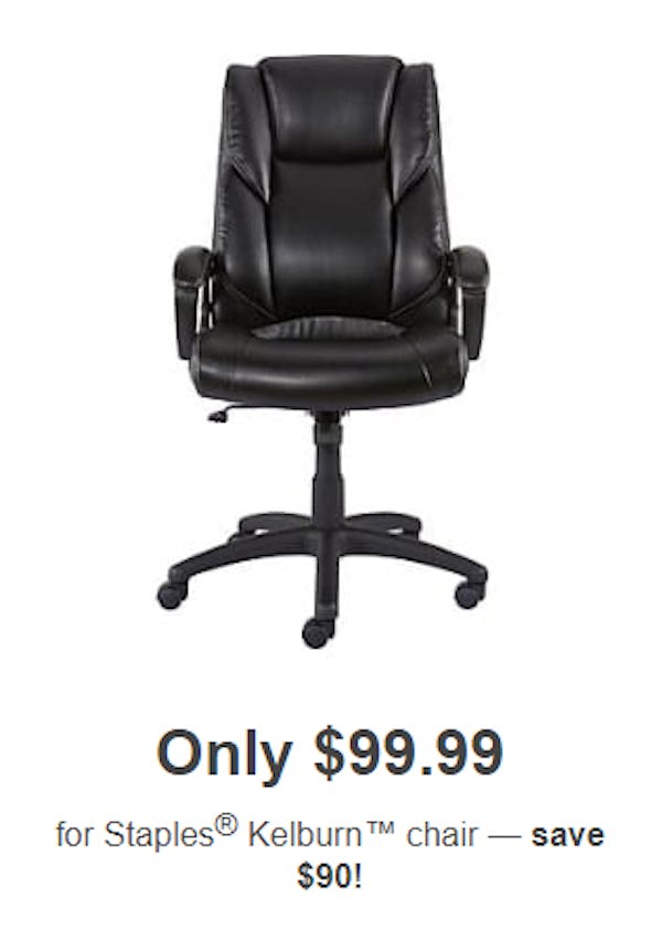 Only $99.99 for Staples® Kelburn™ Chair