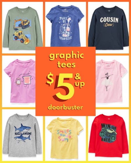 Graphic Tees $5 & Up Doorbuster from Carter's