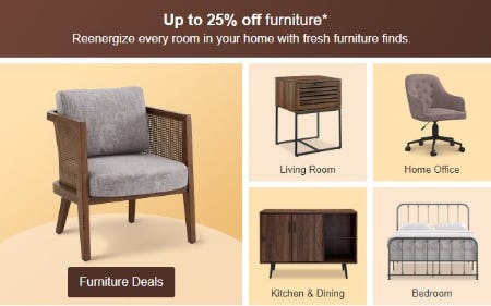 Up to 25% Off Furniture from Target                                  
