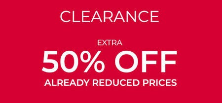 Extra 50% Off Already Reduced Prices