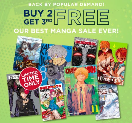 Buy 2 Get 3rd Free Manga from Books-A-Million