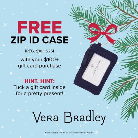 FREE Zip ID Case from Vera Bradley