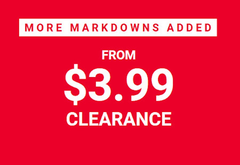 From $3.99 Clearance