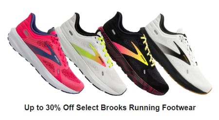 Up to 30% Off Select Brooks Running Footwear
