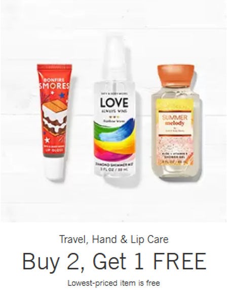 Traveler, Hand & Lip Care Buy 2, Get 1 Free from Bath & Body Works
