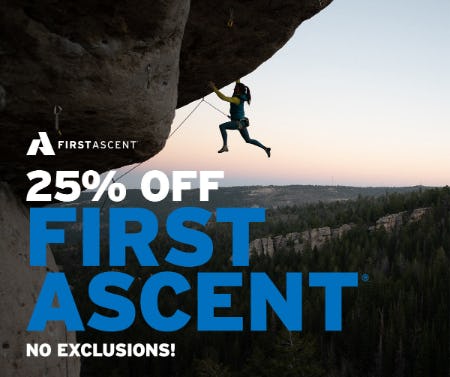25% Off First Ascent from Eddie Bauer