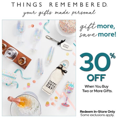 Gift More Save More from Things Remembered