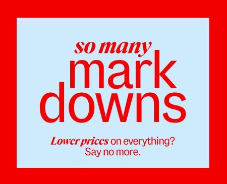 So Many Markdowns from Marshalls