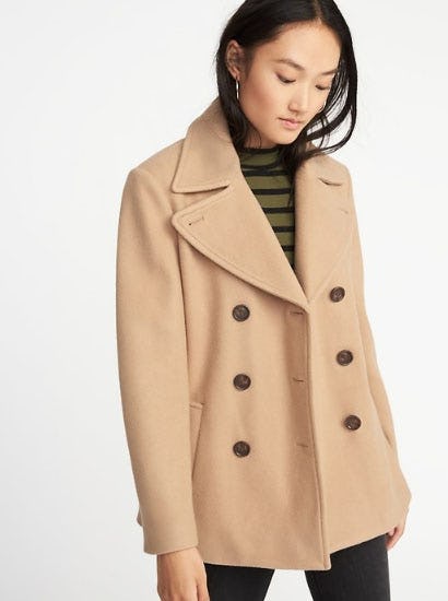 Soft-Brushed Peacoat for Women from Old Navy