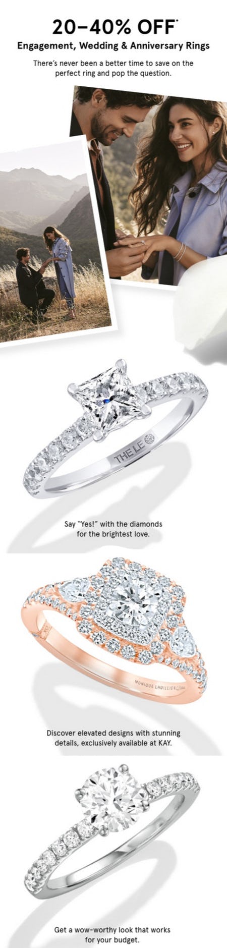 20-40% Off Engagement, Wedding and Anniversary Rings from Kay Jewelers