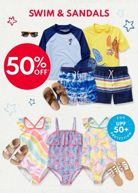 Swim & Sandals 50% Off from Carter's