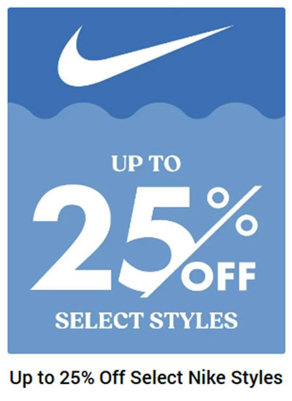 Up to 25% Off Select Nike Styles