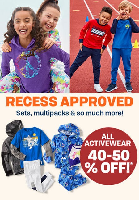 All Activewear 40-50% Off from The Children's Place