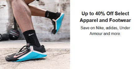 Up to 40% Off Select Apparel and Footwear from Dicks Sporting Goods