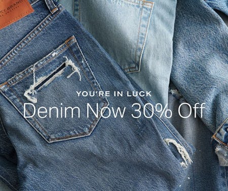 Denim Now 30% Off from Lucky Brand Jeans