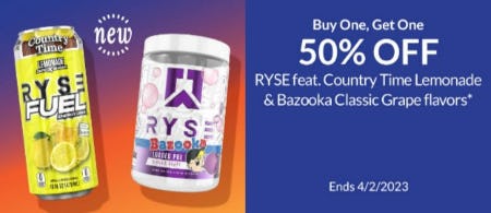 Buy One, Get One 50% Off RYSE from The Vitamin Shoppe