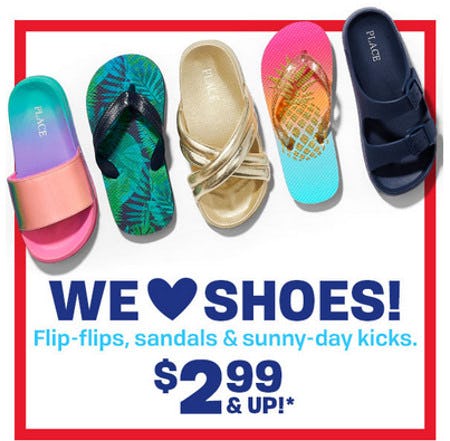 Flip-Flops, Sandals & Sunny-Day Kicks $2.99 and Up from The Children's Place