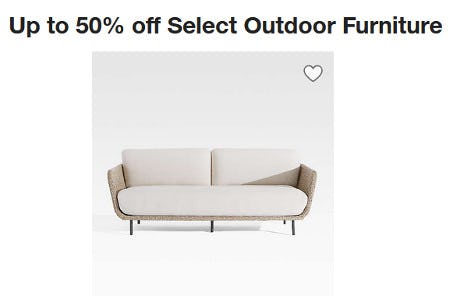 Up to 50% Off Select Outdoor Furniture from Crate & Barrel