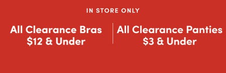 All Clearance Bras $12 & Under and All Clearance Panties $3 & Under from Torrid