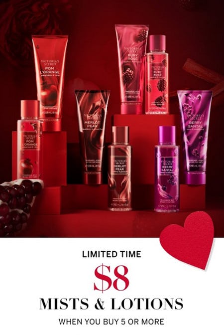 $8 Mists and Lotions When You Buy 5 or More from Victoria's Secret