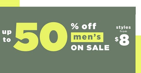 Up to 50% Off Men's Sale