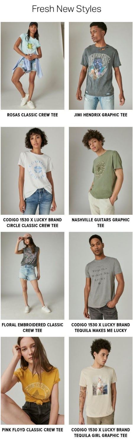 Fresh New Styles at Lucky Brand Jeans 