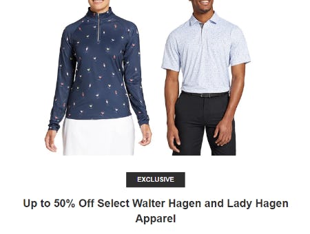 Up to 50% Off Select Walter Hagen and Lady Hagen Apparel from Golf Galaxy