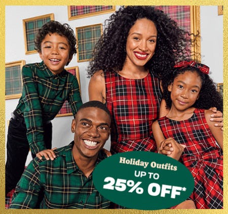 Holiday Outfits Up to 25% off from The Children's Place Gymboree