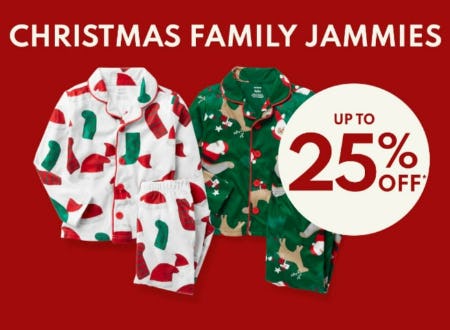 Christmas Family Jammies Up to 25% Off from Carter's