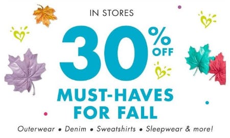 30% Off Must-Haves for Fall from Justice