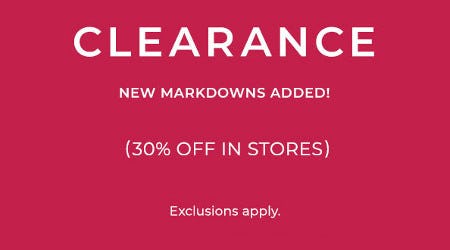 30% Off Clearance from Lane Bryant