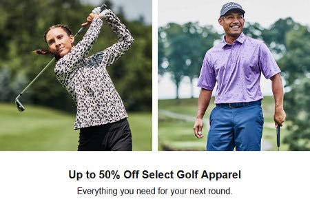 Up to 50% Off Select Golf Apparel from Dicks Sporting Goods