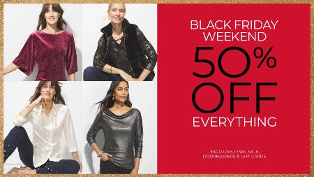 Black Friday Weekend: 50% off Everything