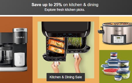 Save Up to 25% Kitchen & Dining Sale from Target                                  